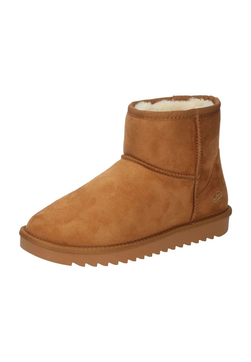 Gefütterte Stiefeletten in Wildlederoptik