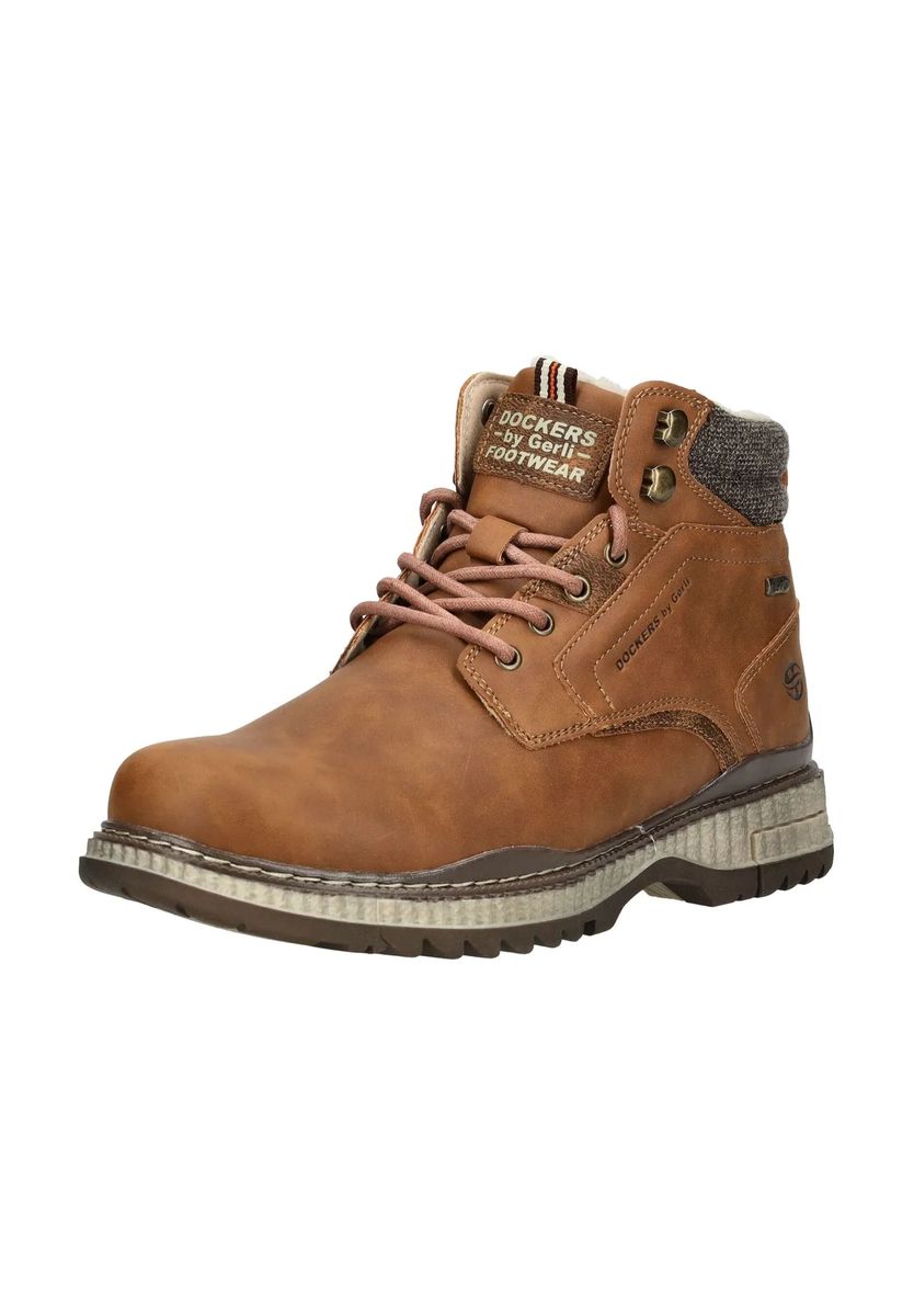 Robuste Schnürstiefeletten aus Lederimitat