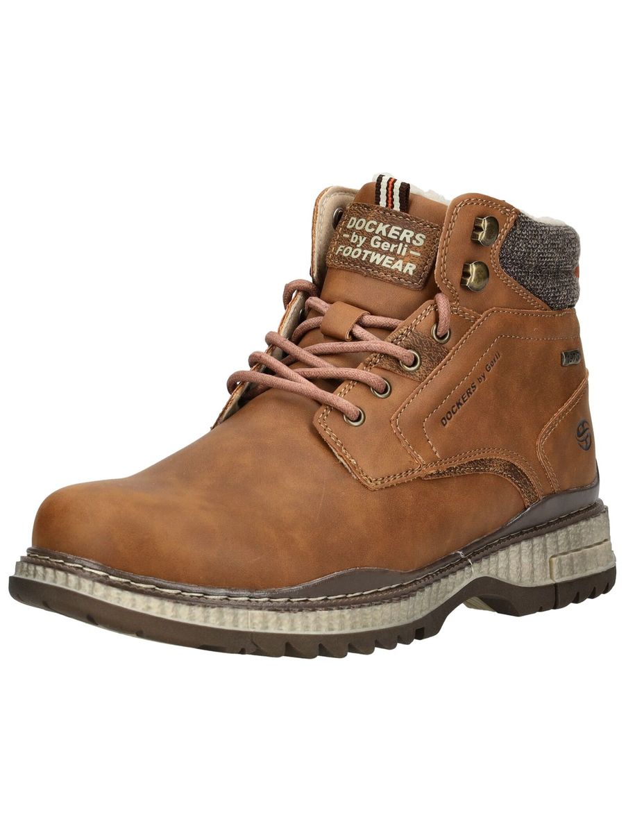 Robuste Schnürstiefeletten aus Lederimitat