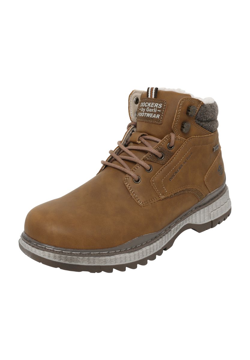 Robuste Schnürstiefeletten aus Lederimitat