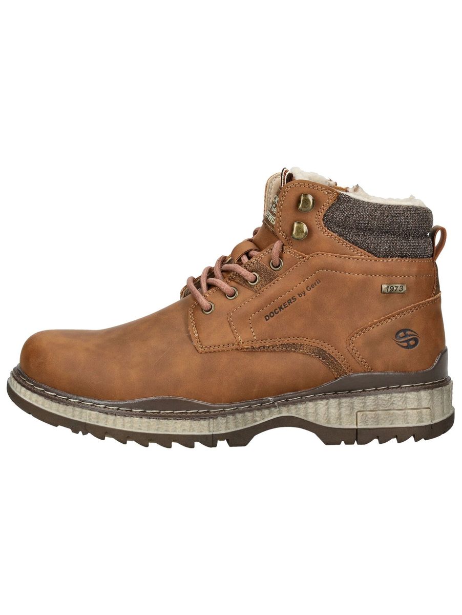 Robuste Schnürstiefeletten aus Lederimitat
