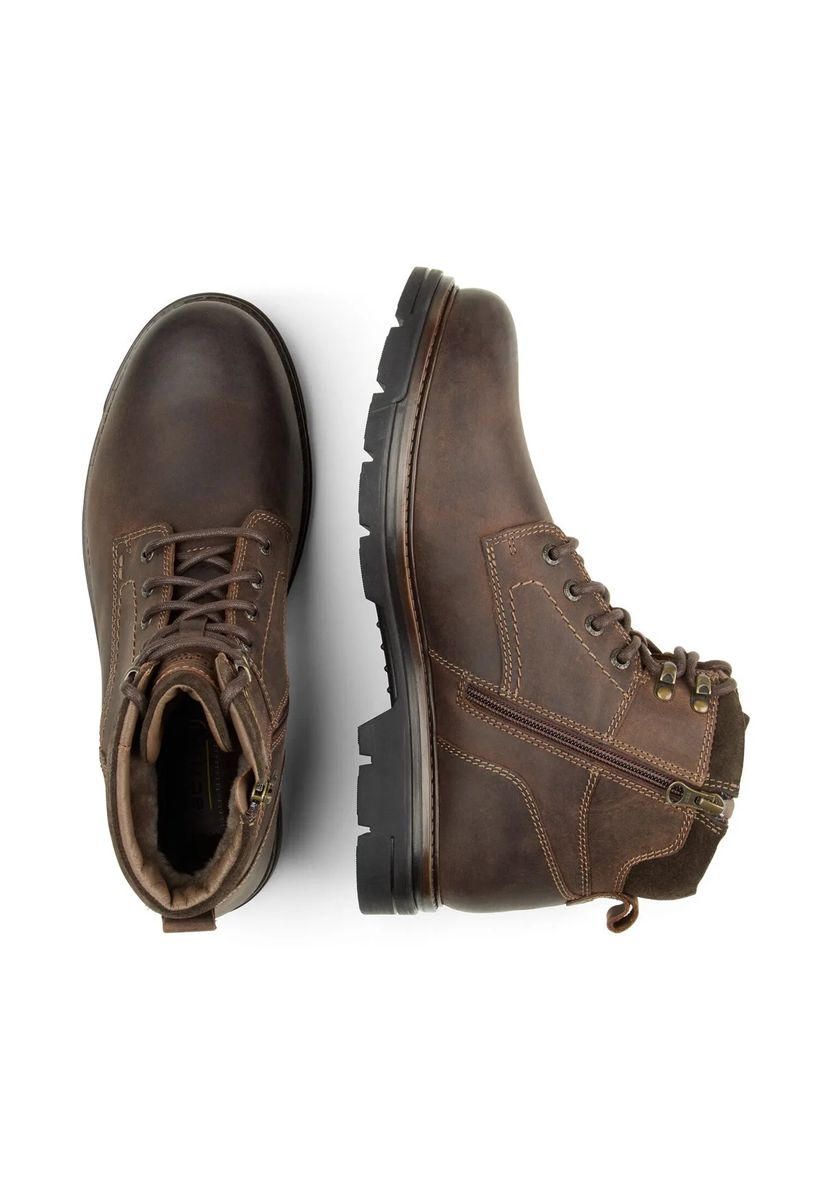 Robuste Leder-Schnürstiefeletten