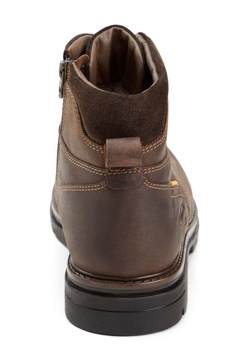 Robuste Leder-Schnürstiefeletten