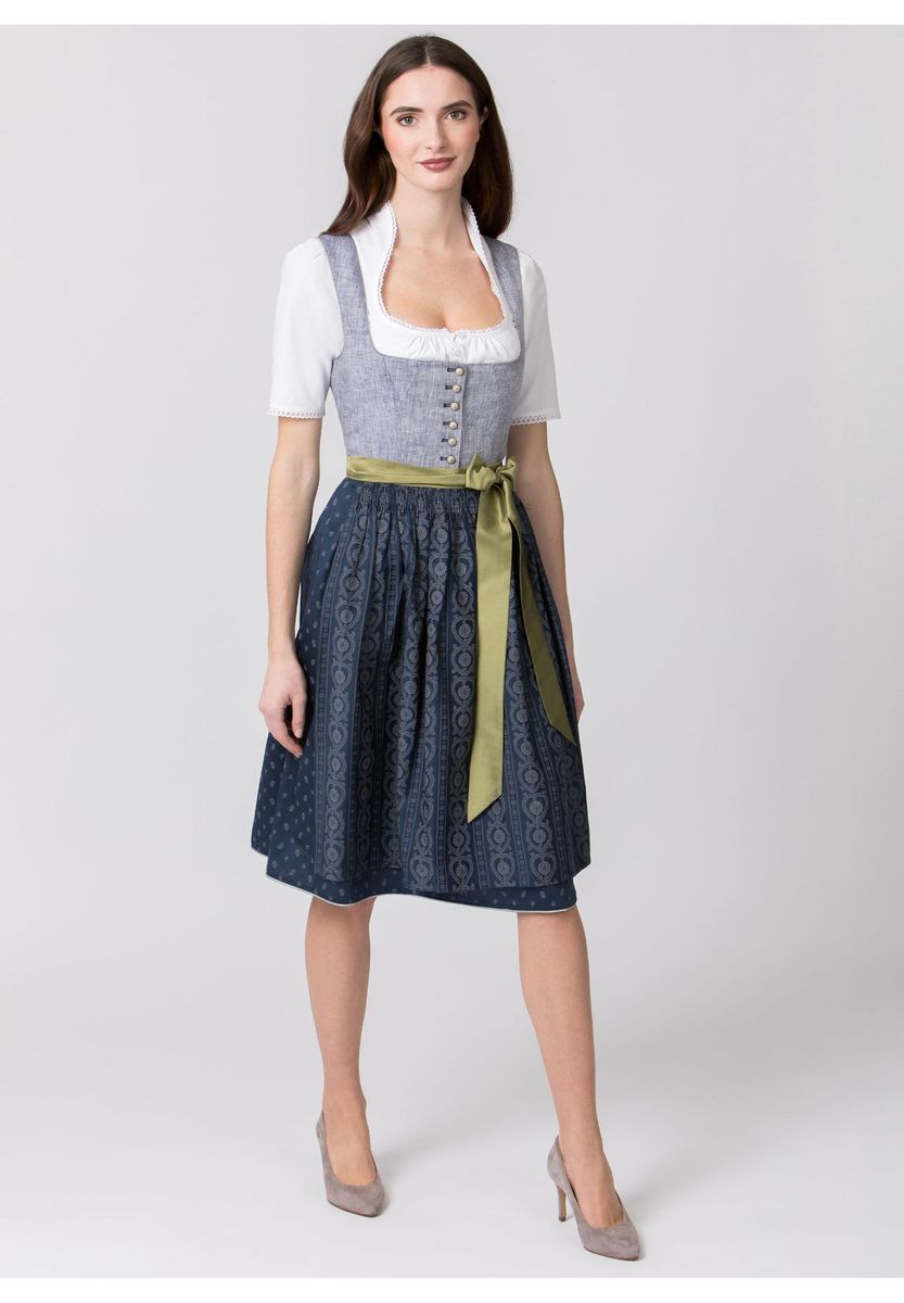 Traditionelles Dirndl-Kleid mit Schürze