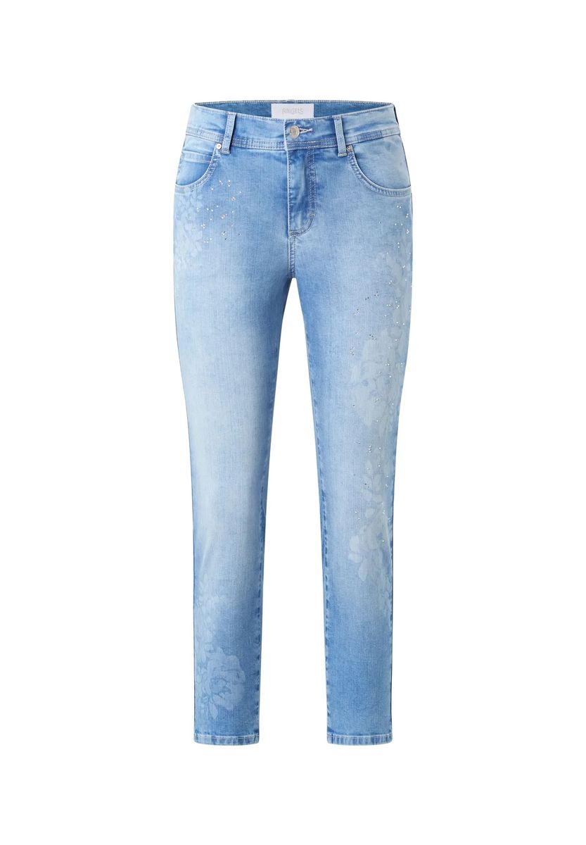 7/8 Jeans mit floralem Print