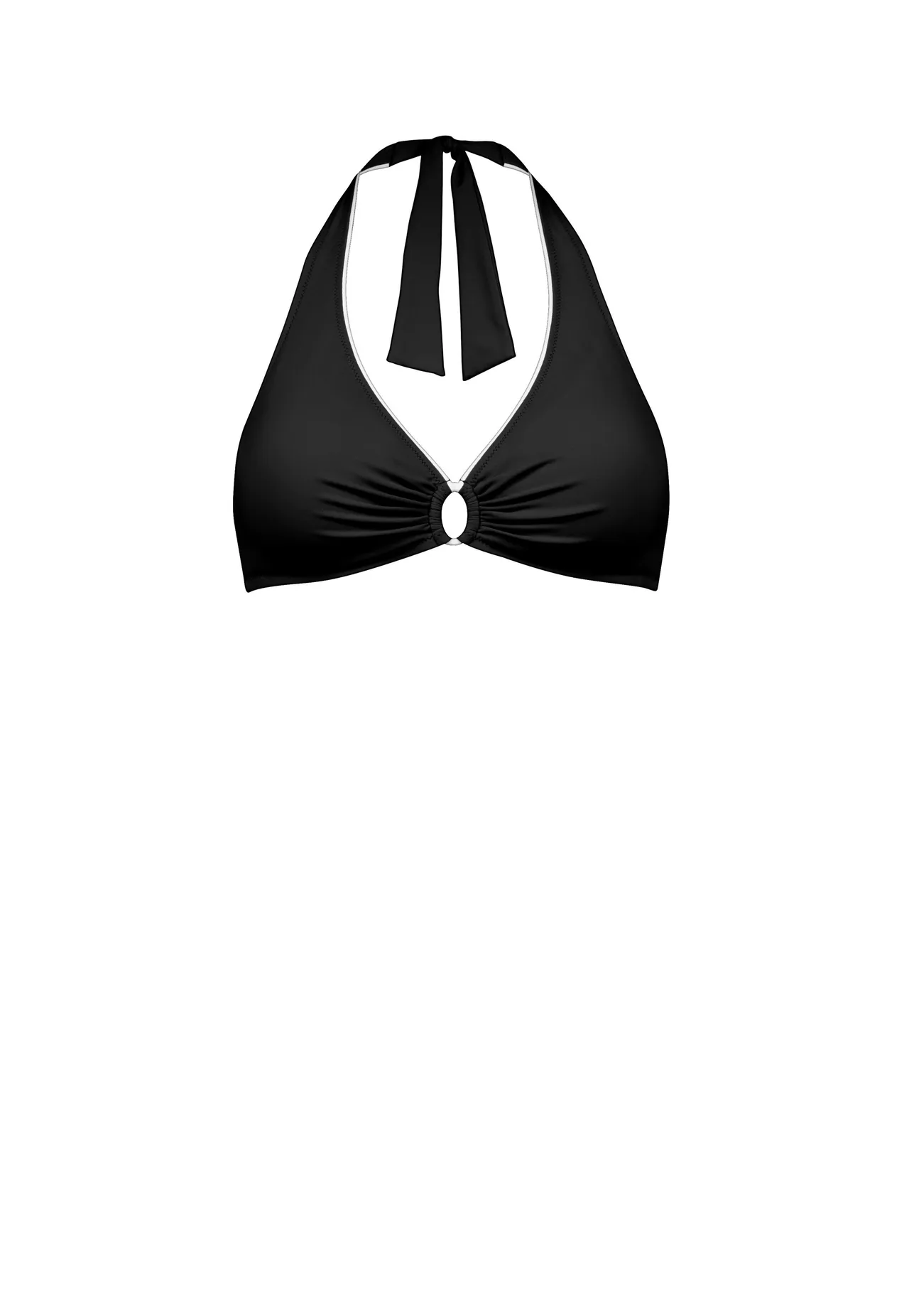 Neckholder-Bikini-Top mit Ring-Detail