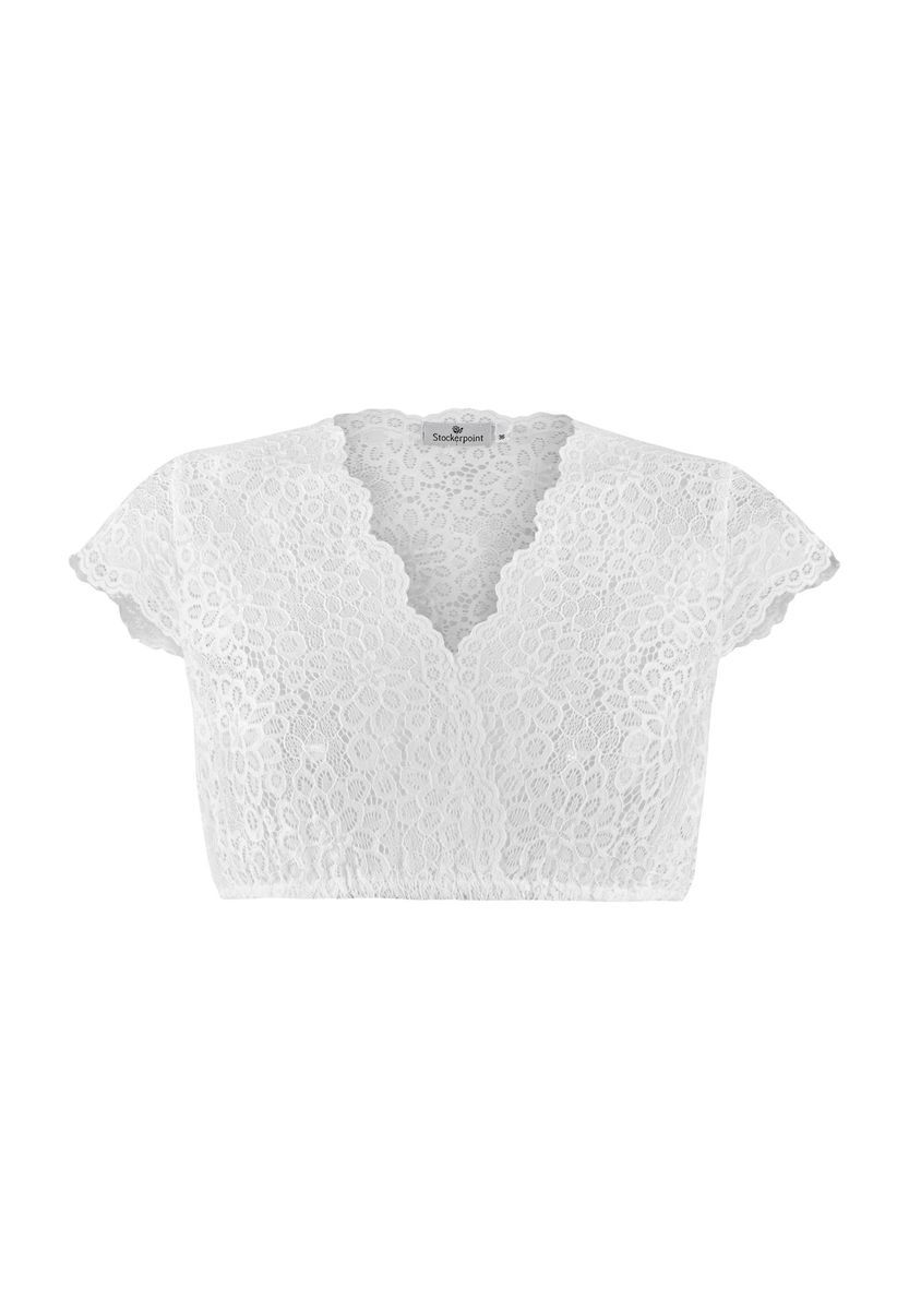 Elegante Dirndlbluse aus floraler Spitze