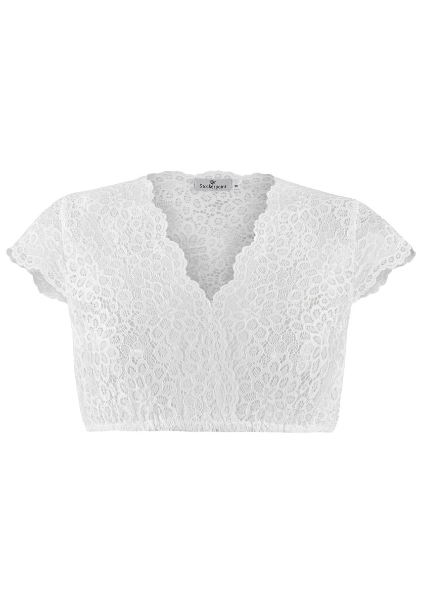 Elegante Dirndlbluse aus floraler Spitze