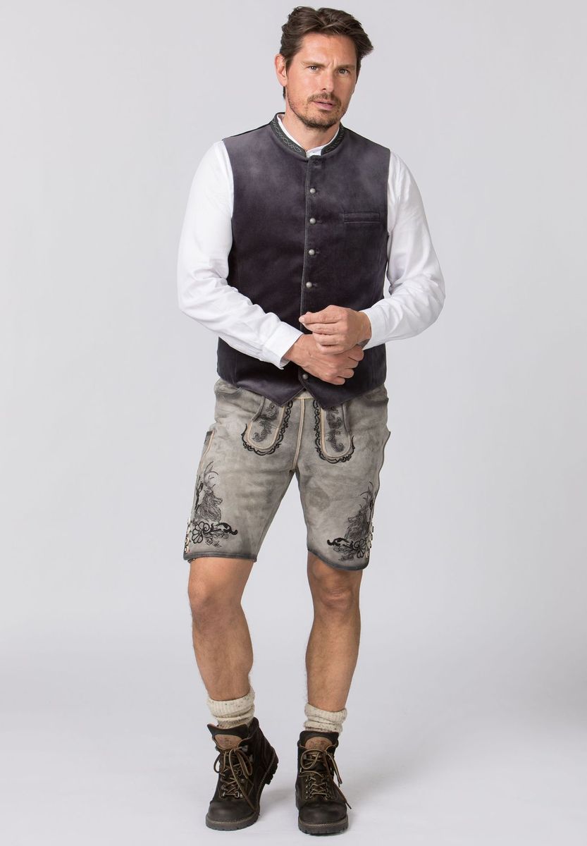 Traditionelle Trachtenweste aus Samt mit Akzenten