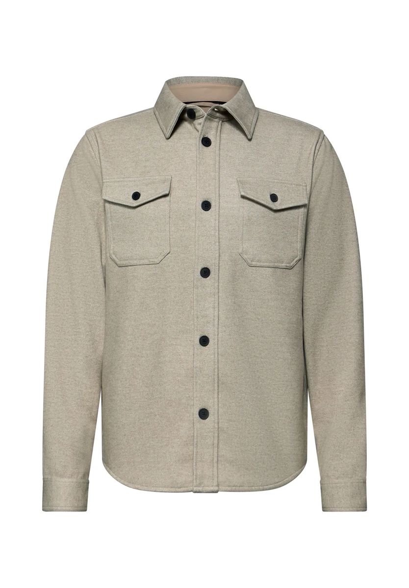 Klassisches Twill-Overshirt mit Knopfleiste