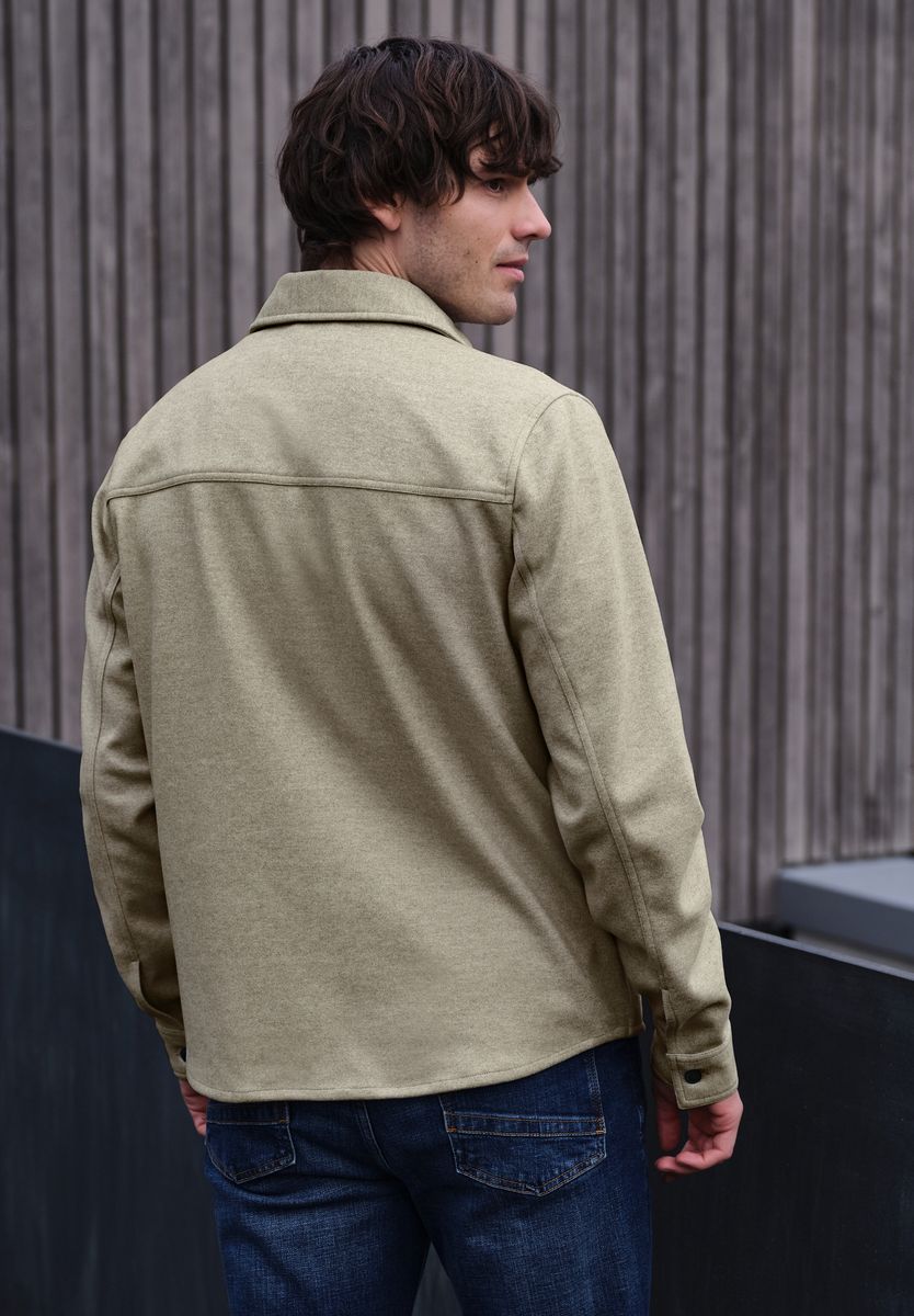 Klassisches Twill-Overshirt mit Knopfleiste