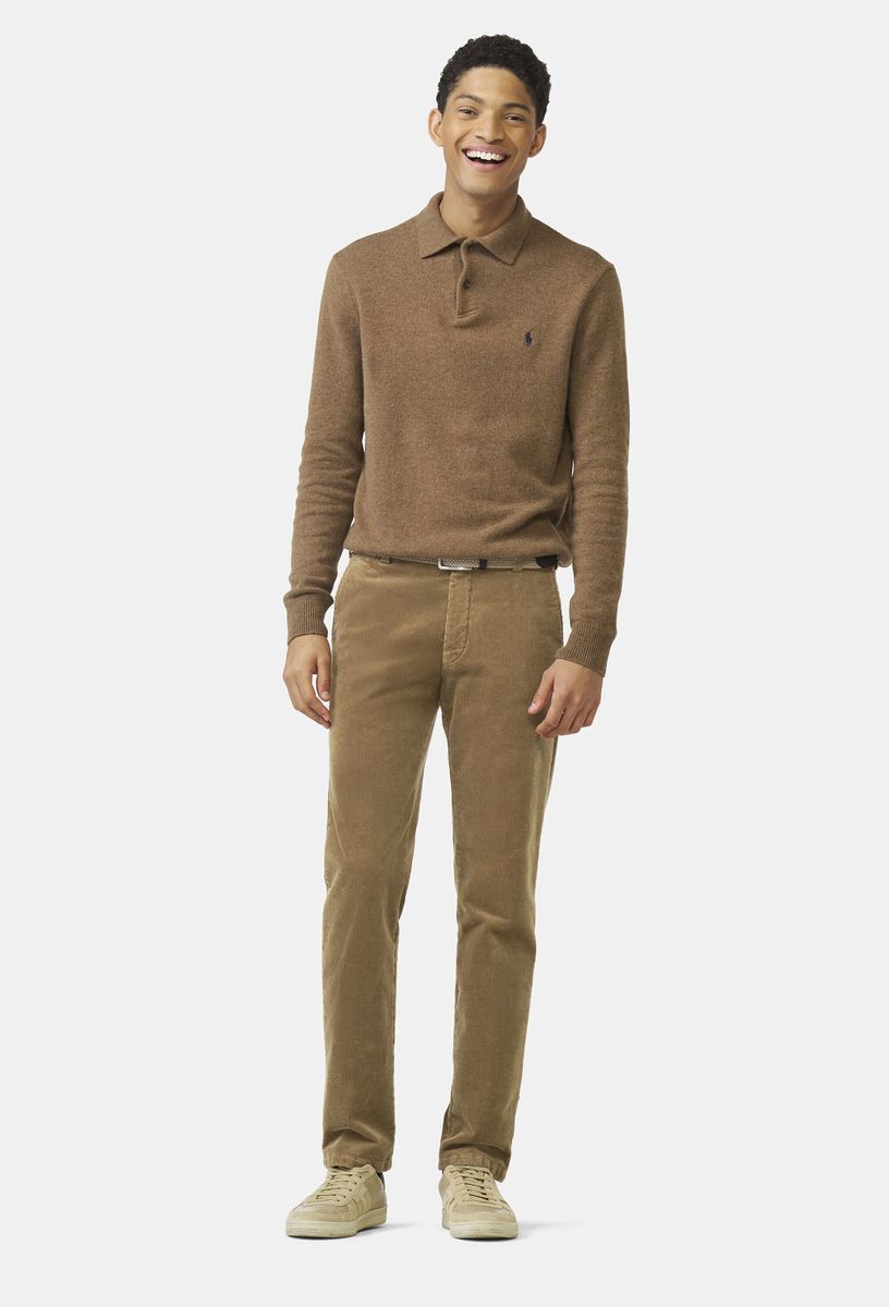 Moderne Slim Fit Cord-Chinohose