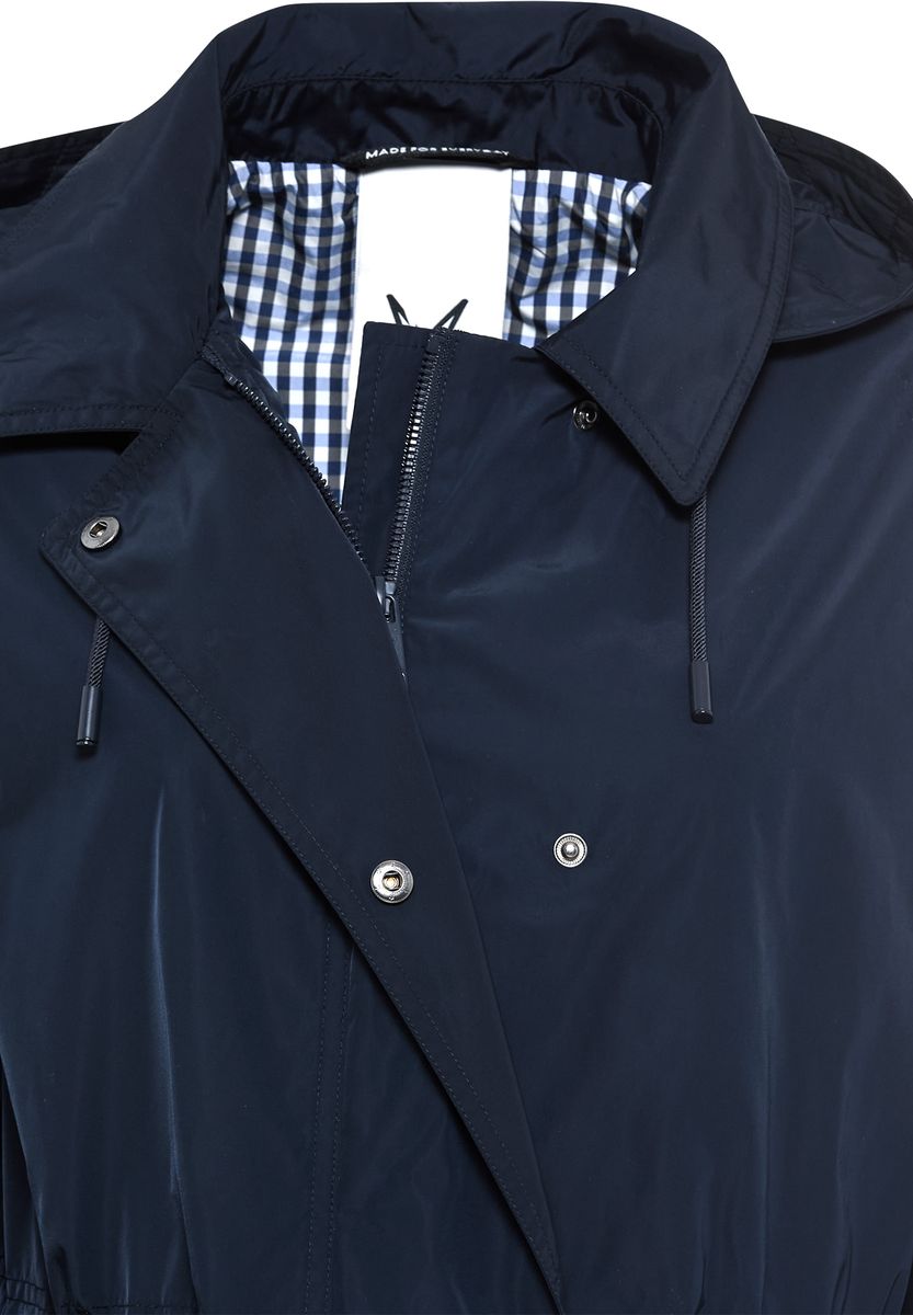 Übergangsparka mit Gingham-Futter