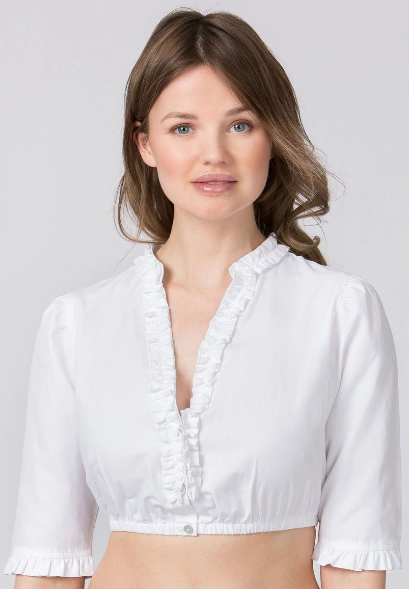 Traditionelle Dirndlbluse mit Rüschen