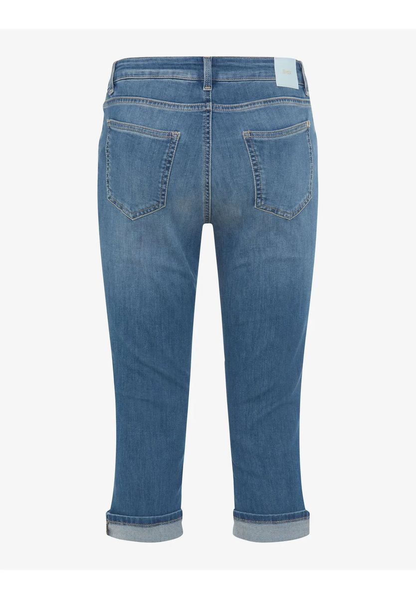 Jeans-Caprihose mit Strassverzierung