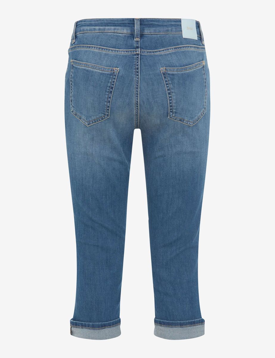 Jeans-Caprihose mit Strassverzierung