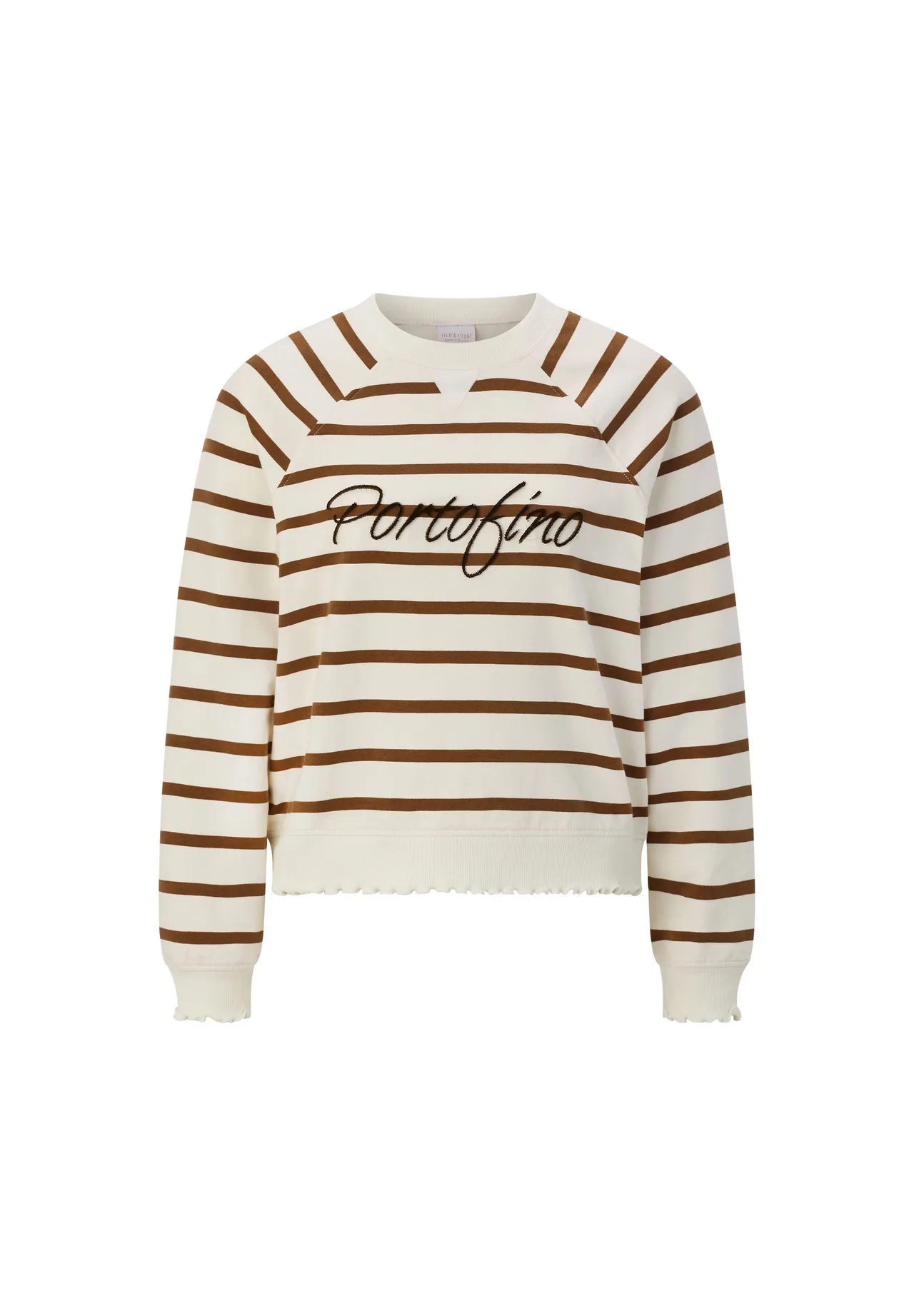 Gestreiftes Portofino Sweatshirt mit Stickerei