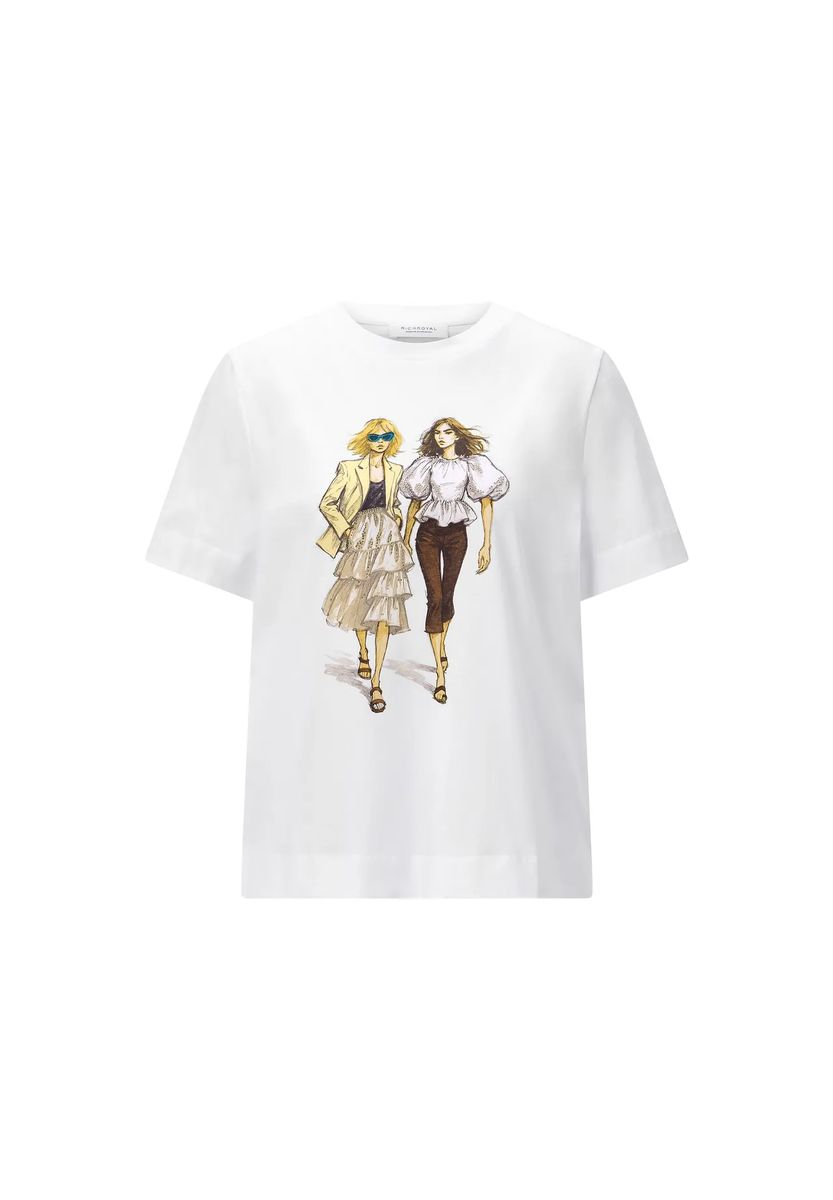 Baumwoll-Shirt mit Mode-Illustration