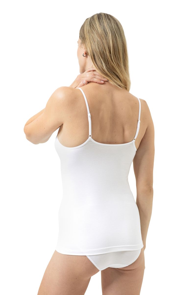 Camisole mit Spitzenbesatz und V-Ausschnitt