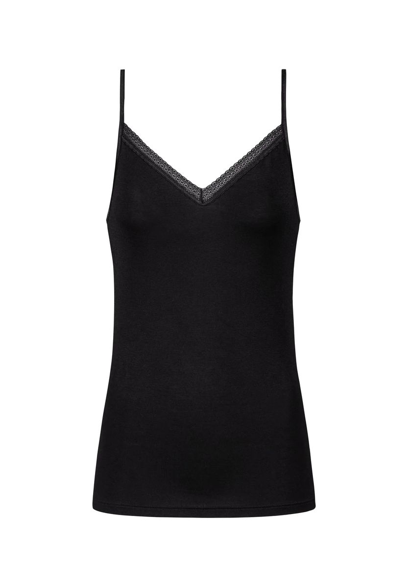 Camisole mit Spitzenbesatz