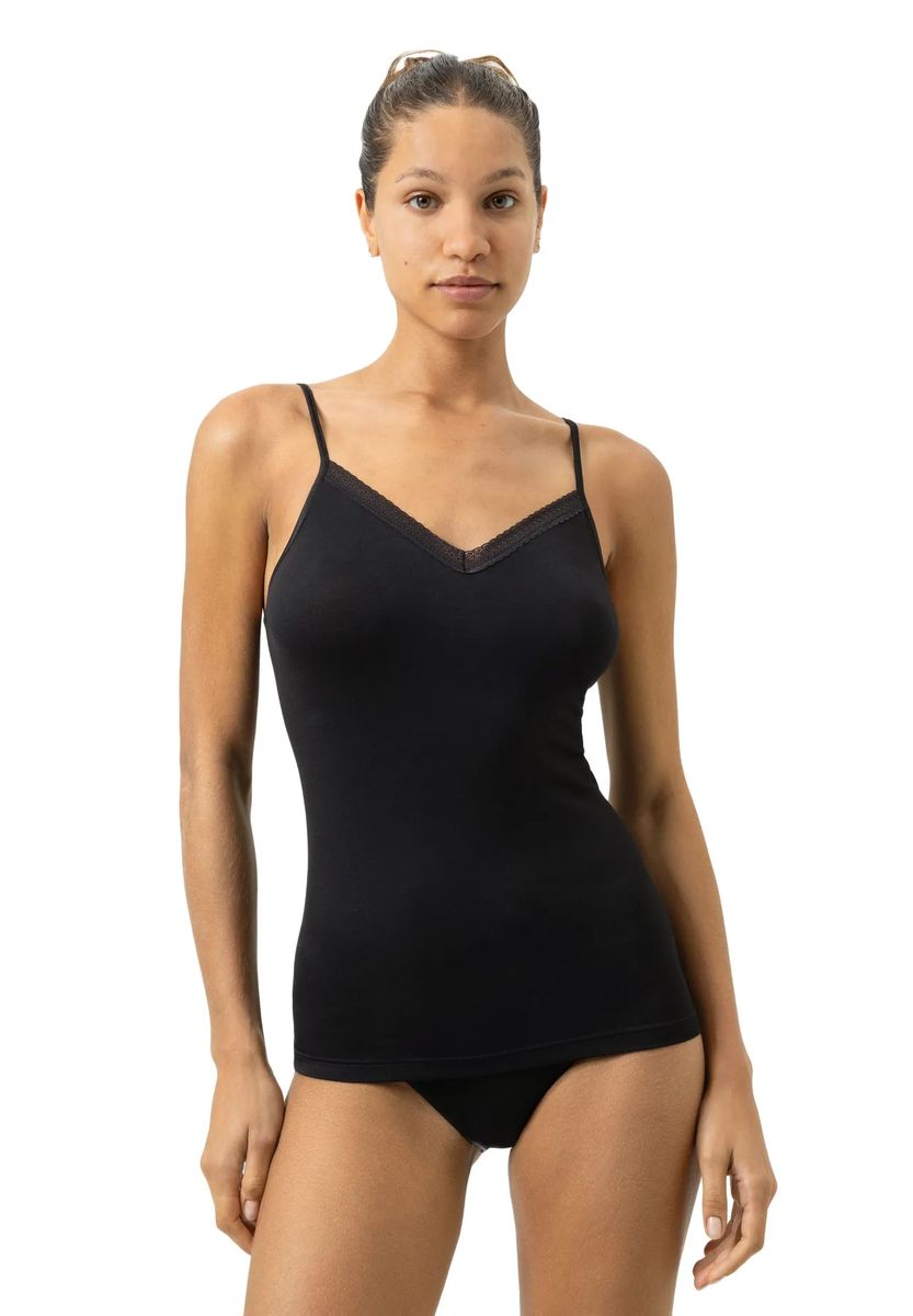 Camisole mit Spitzenbesatz