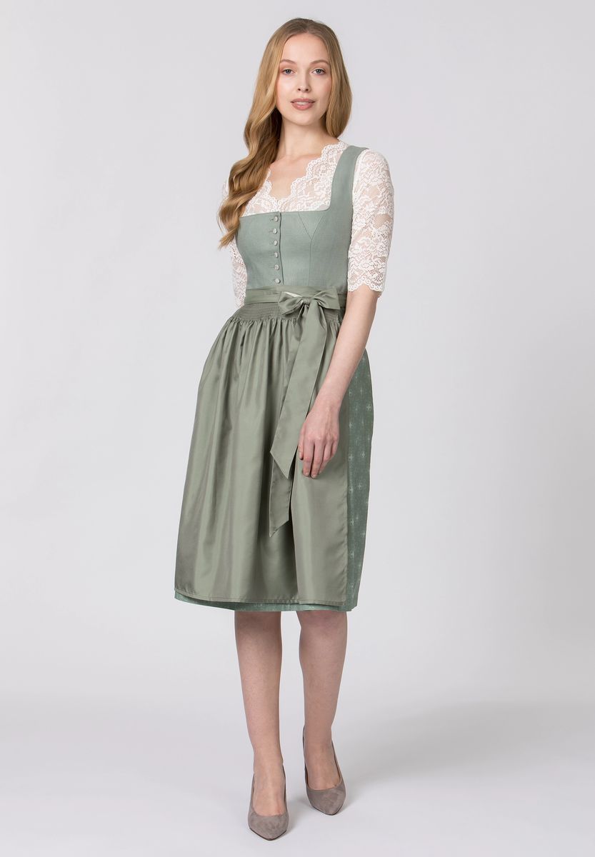 Elegantes Salbeigrünes Dirndlkleid