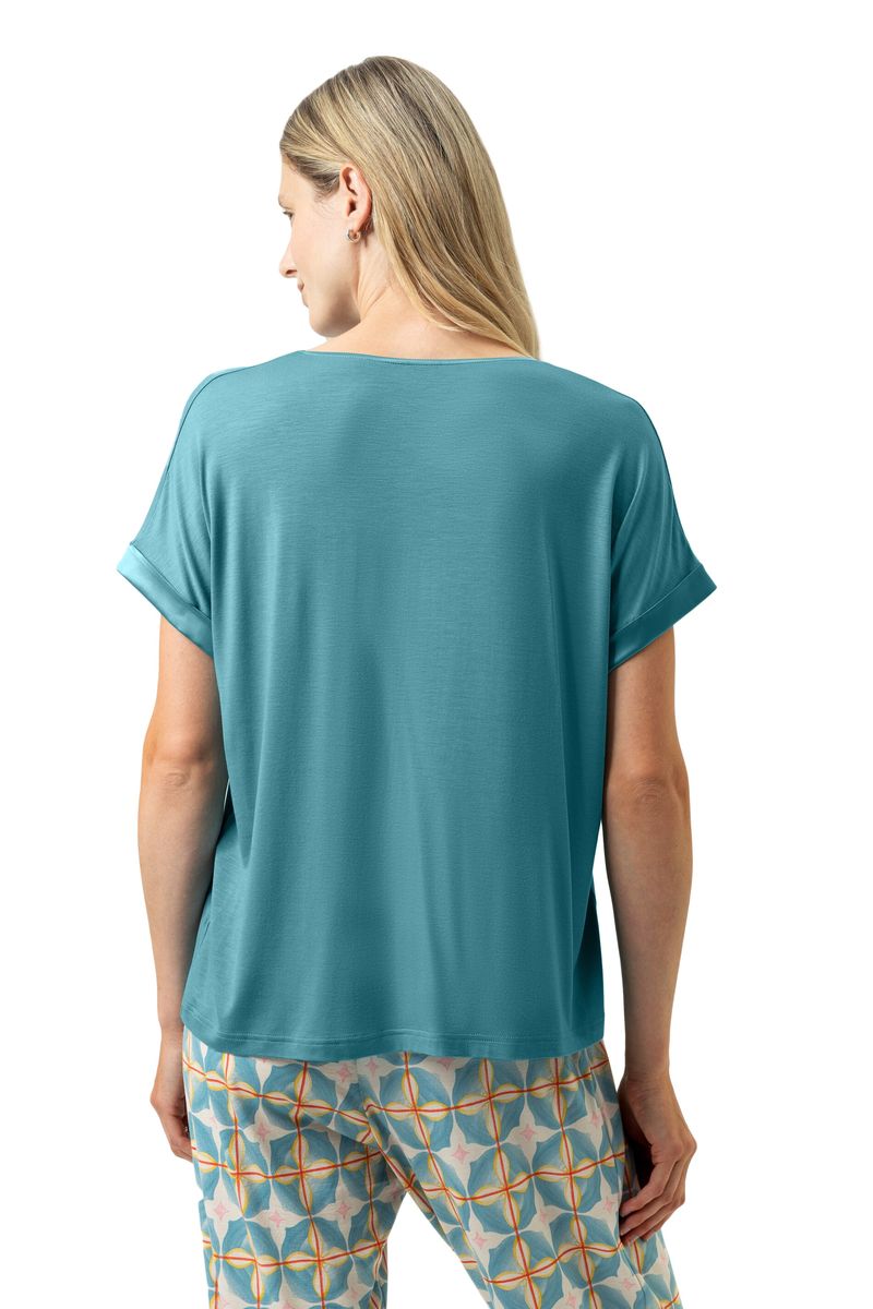 Entspanntes Lounge-Shirt mit V-Ausschnitt