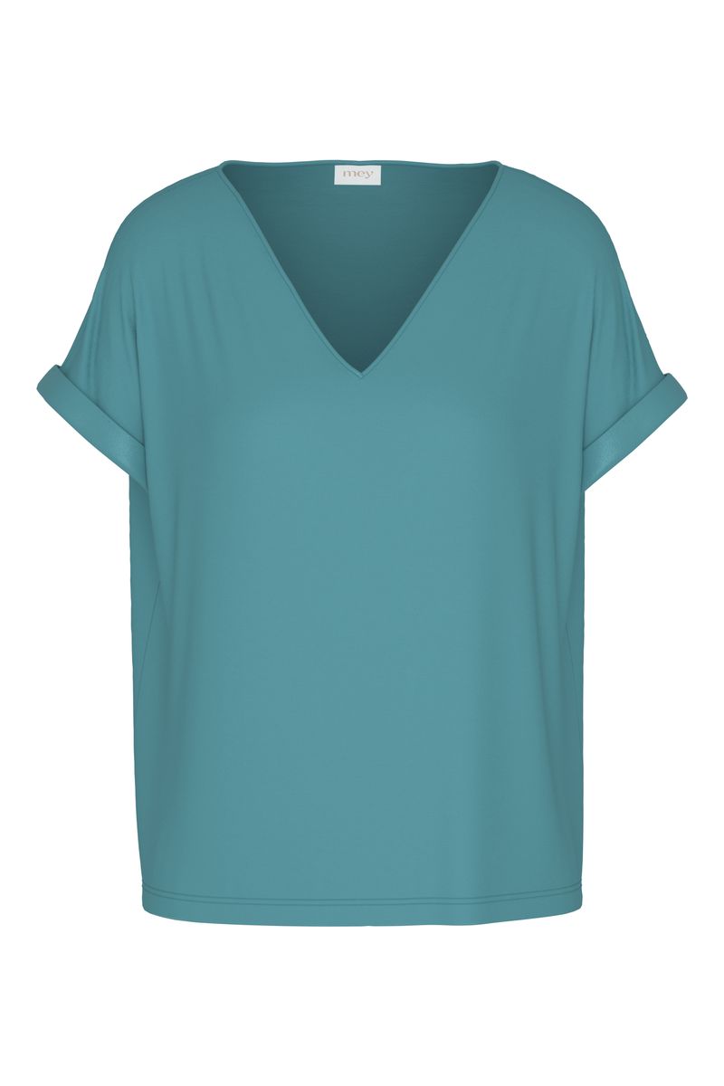 V-Ausschnitt Top mit Satindetails