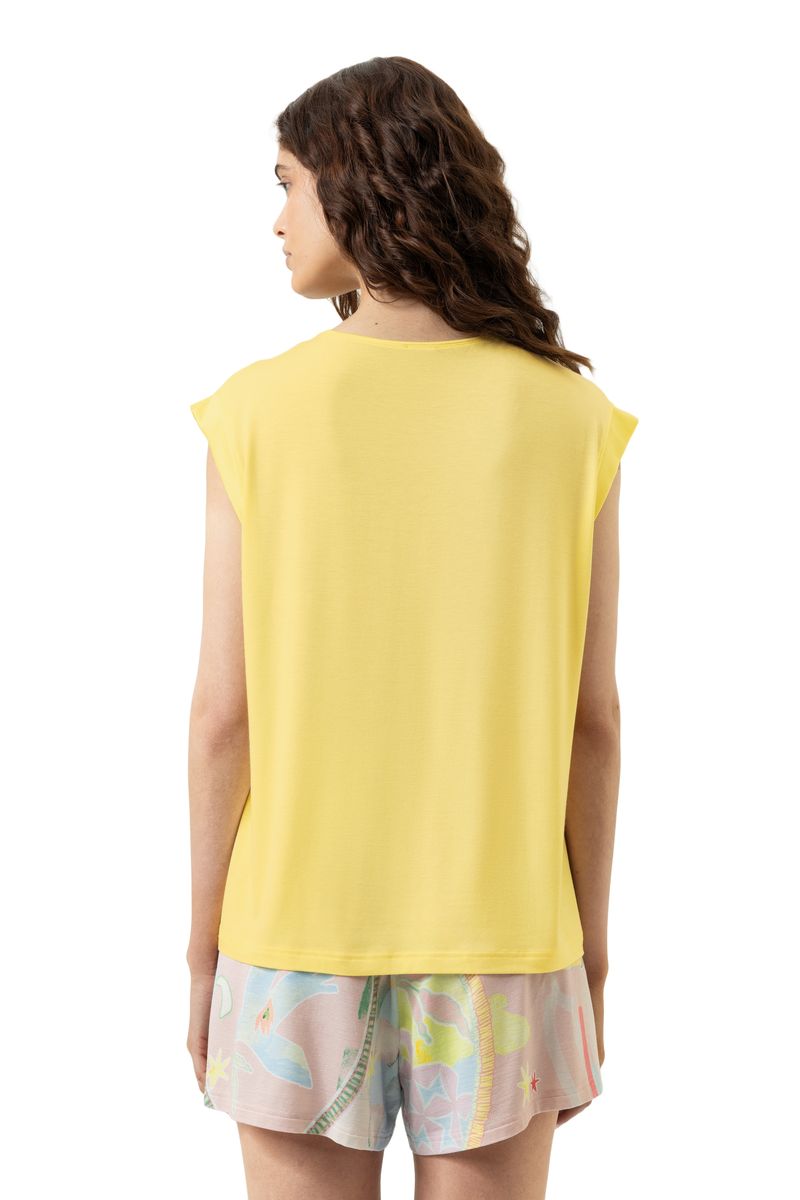 Weiches Kurzarm-Schlafshirt mit Umschlagbündchen