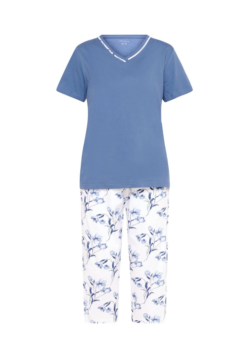 Kurzarm-Schlafanzug mit Blumenmuster