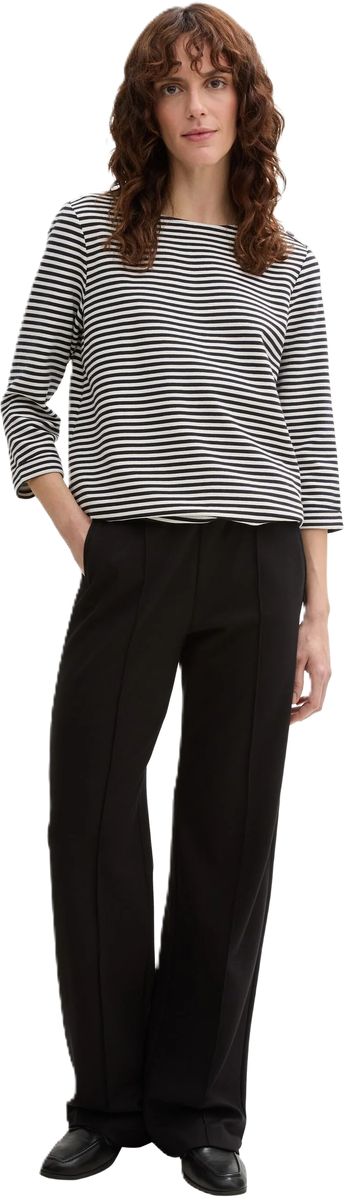 Gestreiftes Longsleeve mit Schulterknöpfen