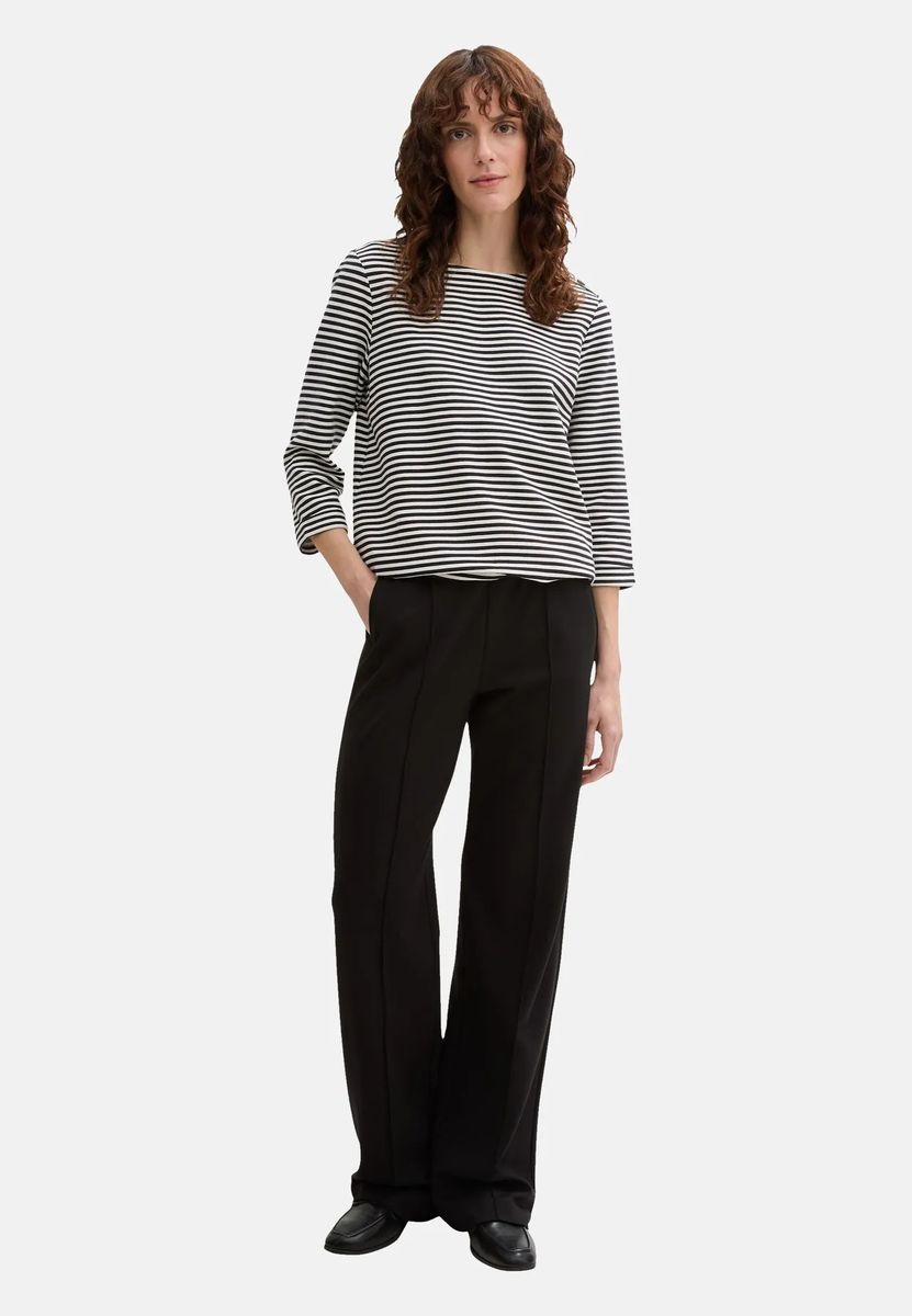 Gestreiftes Longsleeve mit Schulterknöpfen