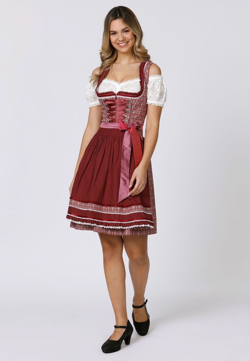Elegantes Dirndl-Kleid aus floraler Baumwolle