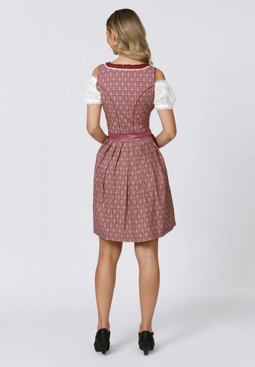 Elegantes Dirndl-Kleid aus floraler Baumwolle