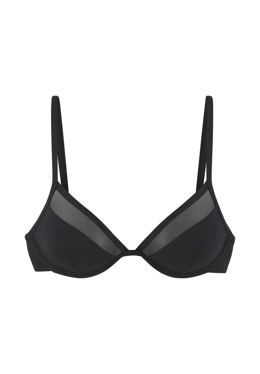 Bügel-Bikini-Top mit Mesh-Einsatz