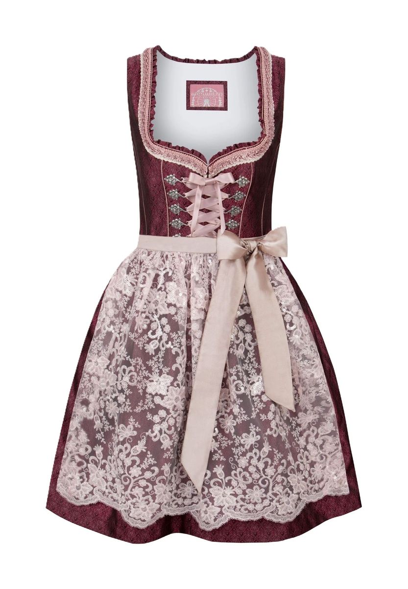 Elegantes Dirndlkleid mit Blumenmuster und Mieder