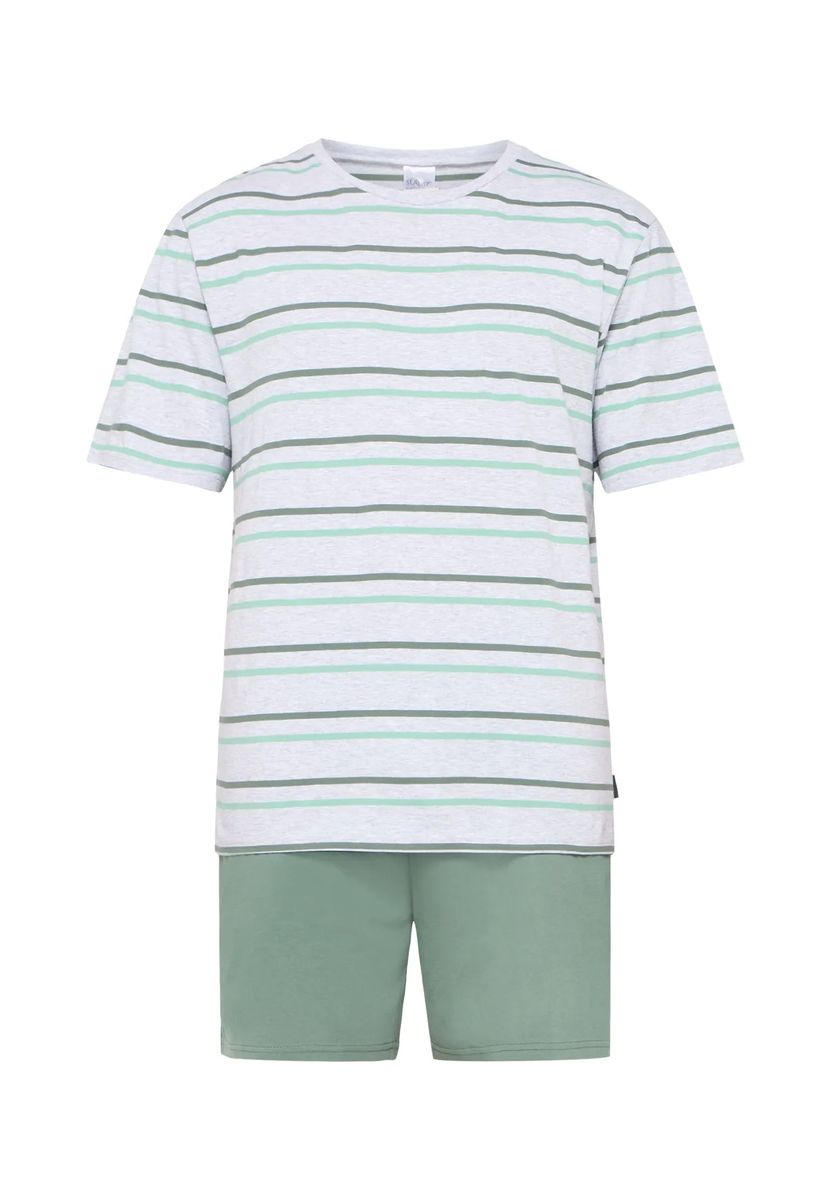 Gestreiftes Kurzarm-Pyjama-Set