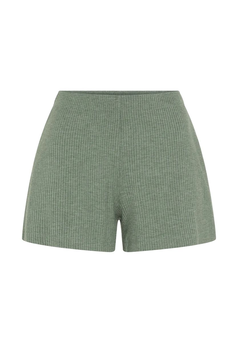 Hochtaillierte Ripp-Shorts aus Modal