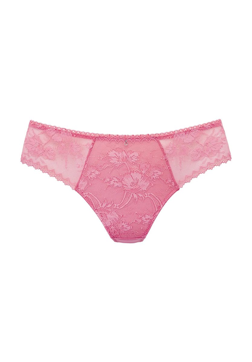Brasilianischer Slip mit floraler Spitze