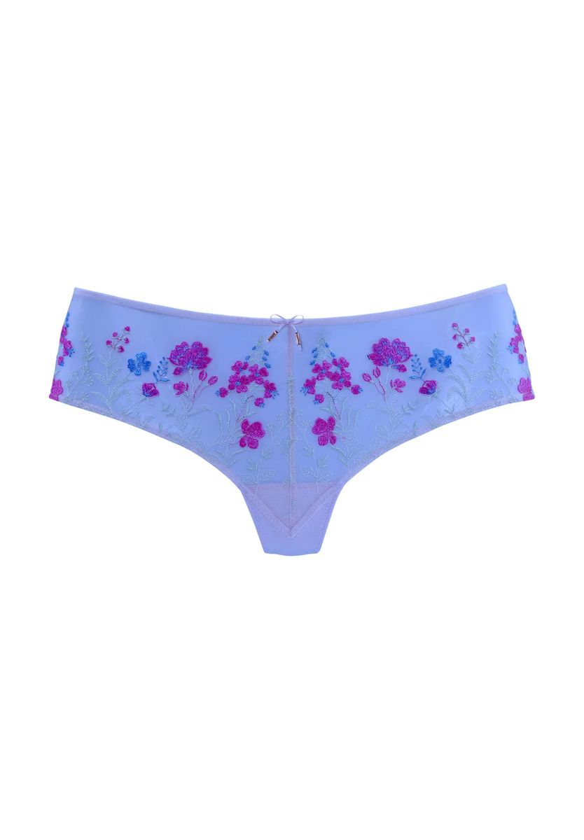 Panty mit Blumenstickerei und Schleife