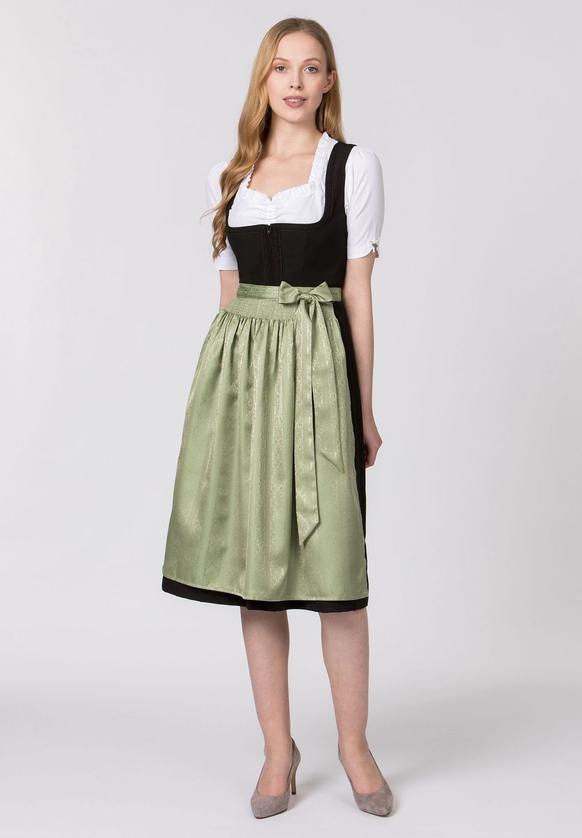 Traditioneller grüner Dirndlrock mit Schleife