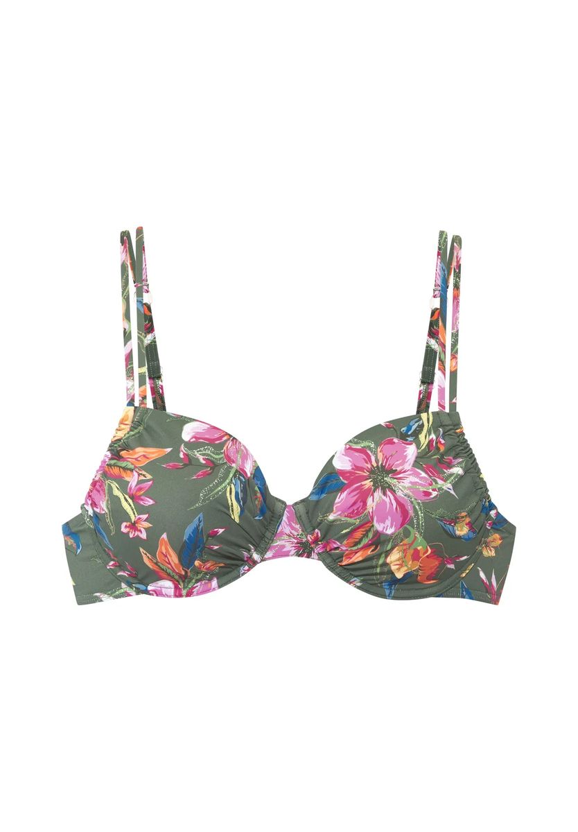 Florales Bügel-Bikini-Oberteil