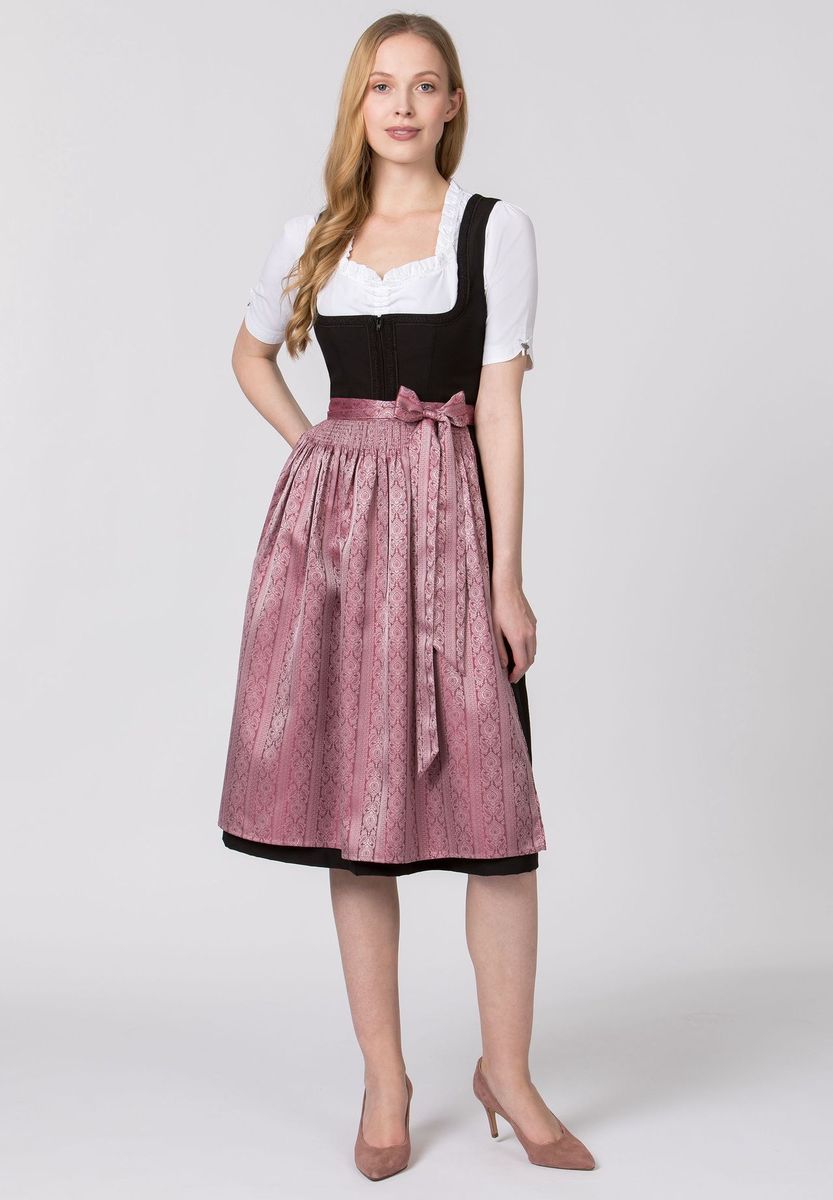 Elegante Jacquard Trachten Dirndl Schürze