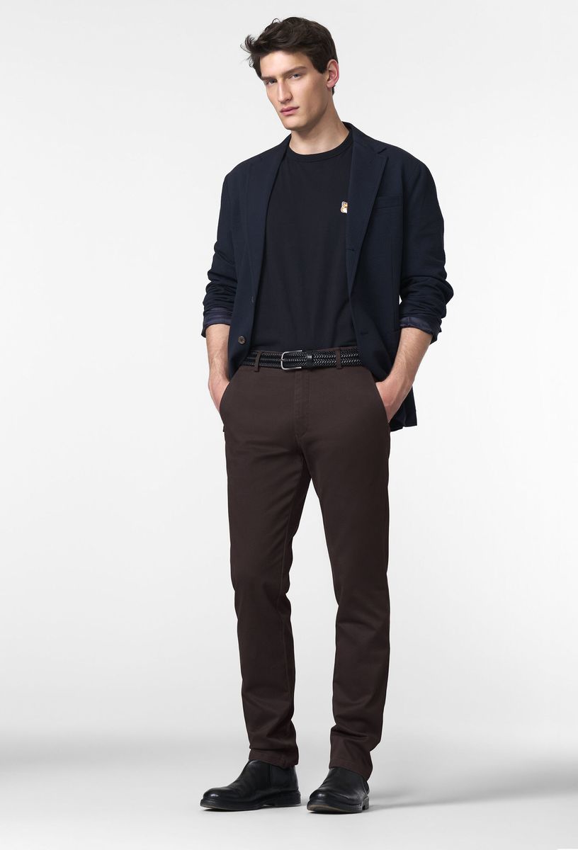 Moderne Slim Fit Print-Chino