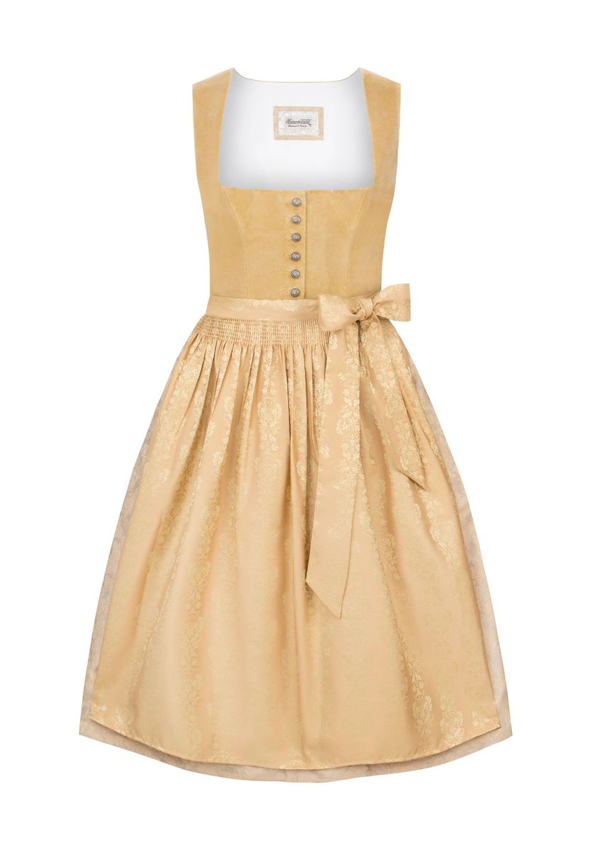 Elegantes Dirndlkleid aus besticktem Jacquard