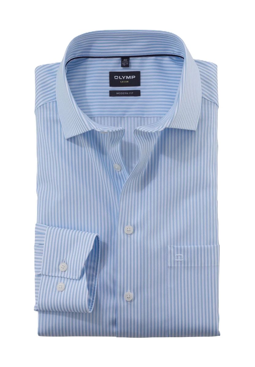 Gestreiftes Baumwollhemd Modern Fit