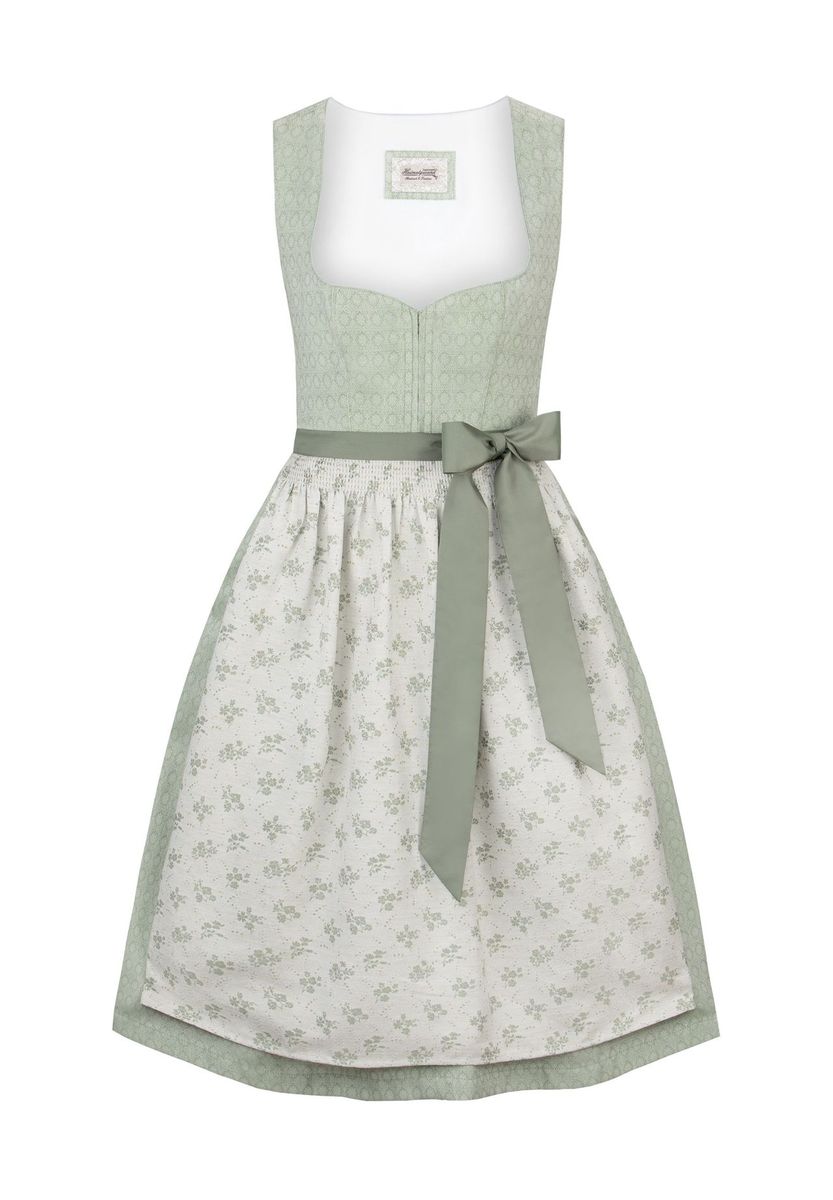 Elegantes Dirndlkleid in Salbeigrün