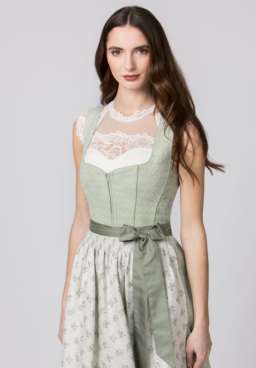 Elegantes Dirndlkleid in Salbeigrün
