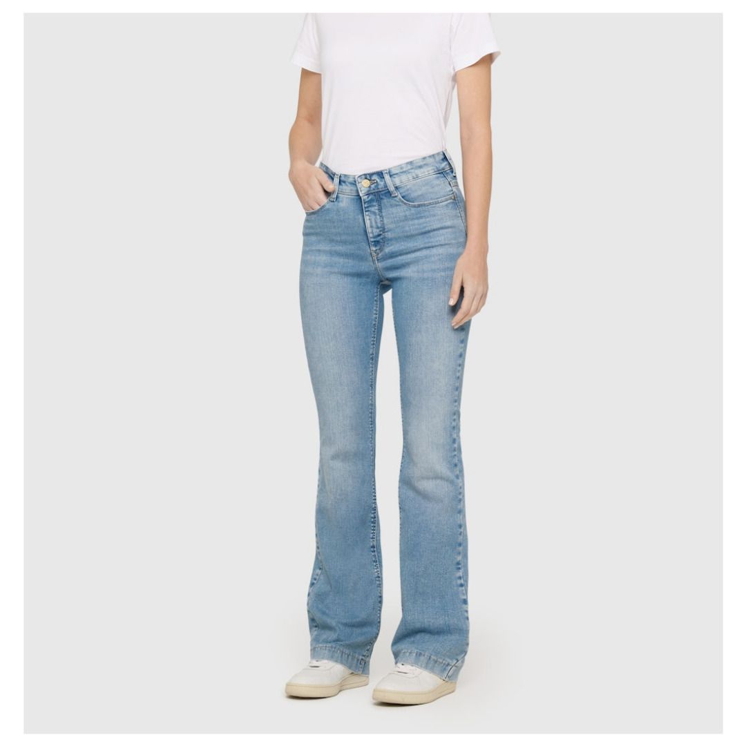 Bootcut-Jeans mit Shaping-Effekt