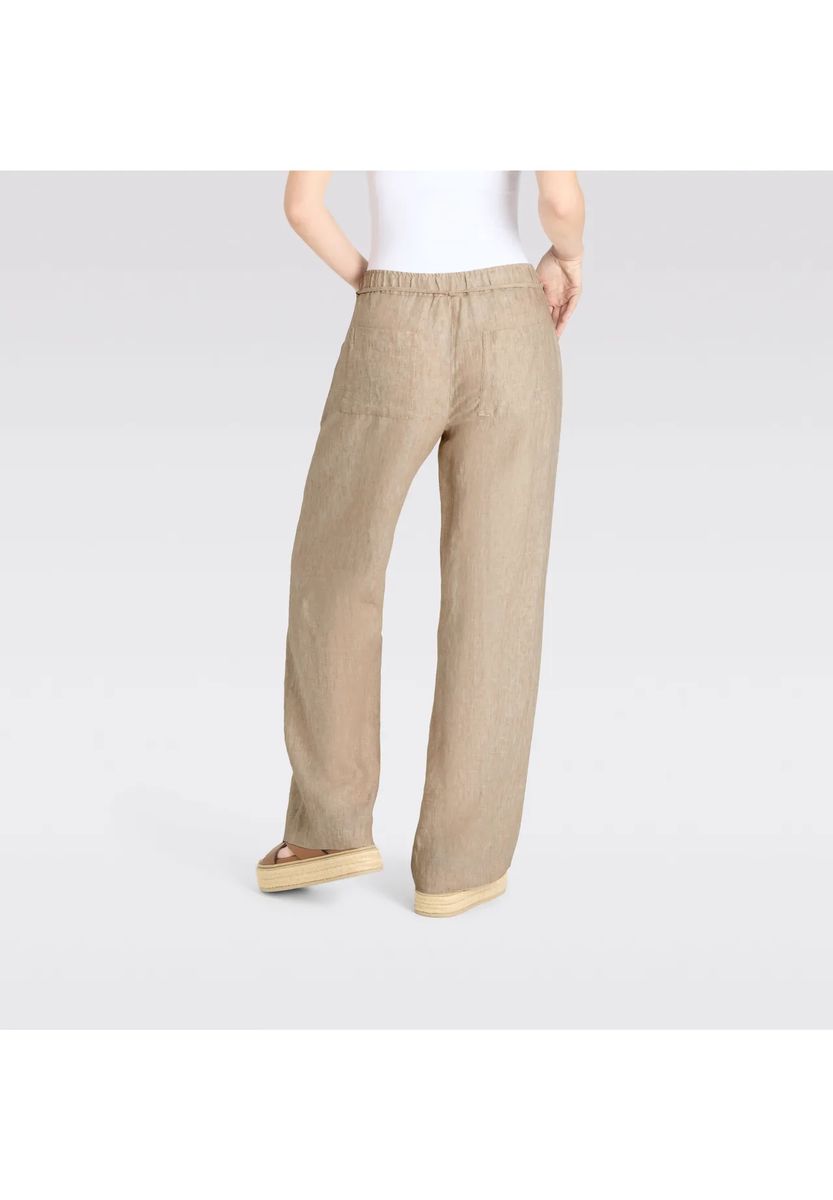 Entspannte Leinenhose mit weitem Bein